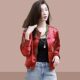New Chinese style embroidered one-button short jacket for women 2024 spring and autumn style high-end red national style New Year greeting top