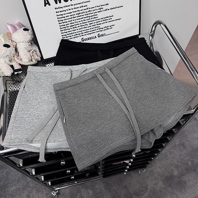 Sport short skirt for women in spring and autumn new drawstring anti-exposed high waist slim hot girl retro yoga a-line hip skirt pants
