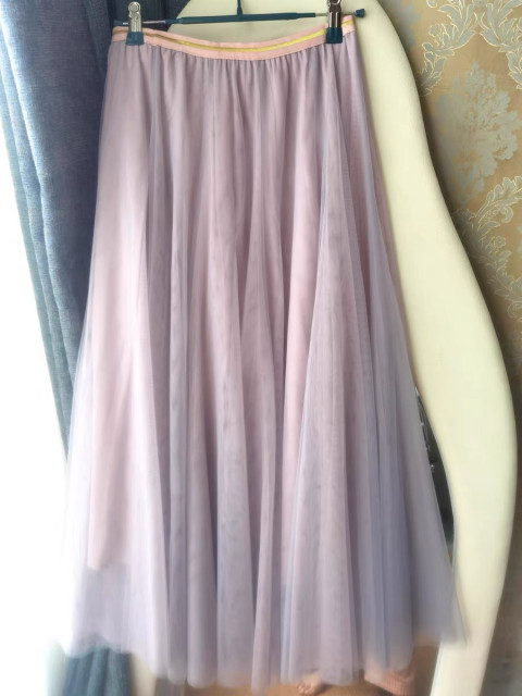 2025 summer new long skirt gradient color gauze mesh a-line skirt high waist big skirt slim skirt multi-layer fairy skirt