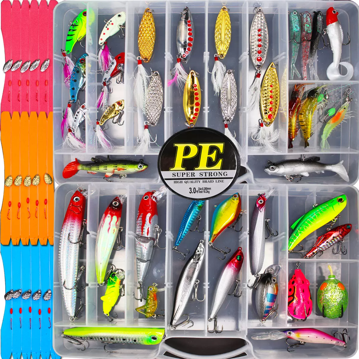 路亚饵套装淡水海水假饵硬饵雷蛙马口亮片软