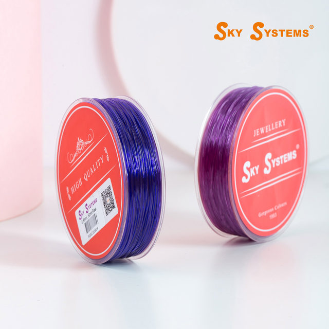 SKY brand crystal transparent color round elastic cord about 0.5mm
