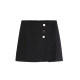 Plus size fat mm spring Korean version 2022 new slim button skirt female students versatile A-line side pleated skirt
