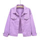 2021 spring style fashionable pink denim jacket for women fat mm slim top Korean style loose BF student casual jacket