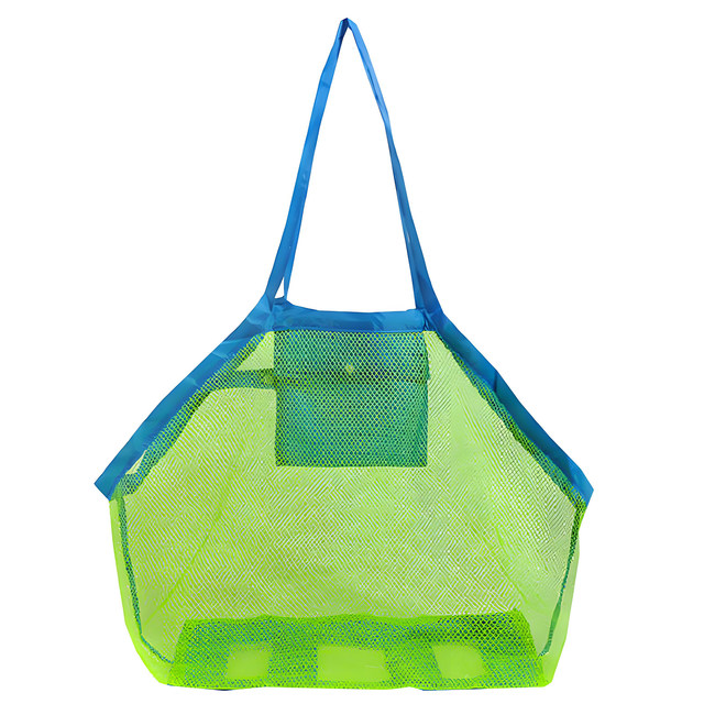 Extra large capacity mesh bag beach bag children's water play toy storage bag outdoor sand digging tool mesh bag swimming backpack
