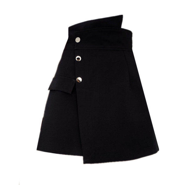 
Large size versatile irregular A-line skirt for women, summer, slightly fat mm high waist, belly-covering skirt and pants, slim short skirt