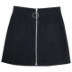 Spring and autumn large size women's zipper short skirt fat MM high -waisted thin pocket A -line skirt 200jin [Jin is equal to 0.5 kg] deer skin velvet skirt
