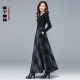 Autumn and winter new versatile high -waisted high -waisted woolen skirt women's winter mid -size square dance long skirt big skirt
