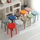 Plastic stool thickened household dining table cooked plastic stool simple high bench Nordic living room backrest square round windmill stool