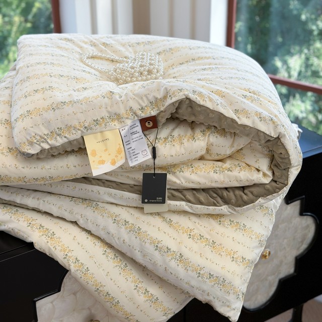 Korean cotton beanie quilt machine washable small floral pure cotton spring and autumn quilt thickened warm winter quilt heating room quilt