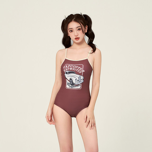 Yimeishan swimsuit for women's swimming pool 2025 new one-piece triangular racing sport beginners learn swimsuit