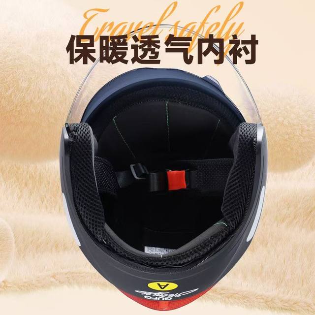 3C certified new national standard electric vehicle helmet women's winter warm half helmet men's motorcycle helmet men's four-season safety helmet