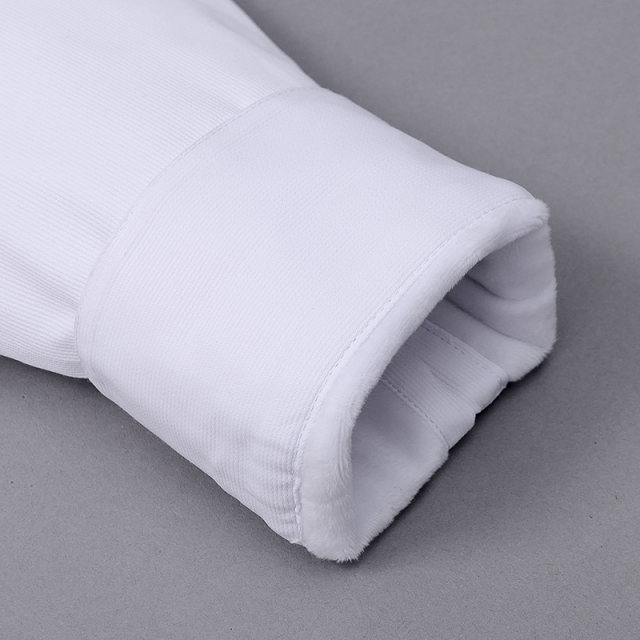 Warm white shirt for women long-sleeved winter professional formal wear work clothes plus velvet thickened shirt temperament Korean women's clothing