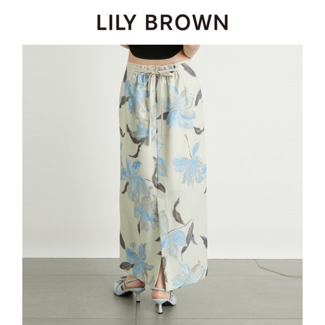 Lily Brown Spring and Summer Sweet Sweet Printing High -waisted straight straight skirt LWFS242194
