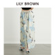 Lily Brown Spring and Summer Sweet Sweet Printing High -waisted straight straight skirt LWFS242194
