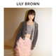 LILY BROWN autumn and winter style sweet three-dimensional lace high waist straight skirt LWFS245065
