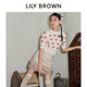 LILY BROWN autumn and winter style cute wide breasted spliced ​​high waist A-line skirt LWFP244032