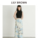 Lily Brown Spring and Summer Sweet Sweet Printing High -waisted straight straight skirt LWFS242194
