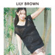 Lily brown spring and summer high -waisted zipper wild babes A -line short skirt lwfs242117
