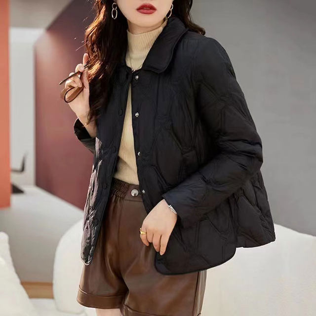 Women's Korean style middle-aged short winter jacket slim slim cotton jacket fashionable and fashionable collar