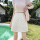 Sweet French floral skirt for women in summer large size new anti-exposure A-line skirt high-waisted slim hip short skirt
