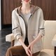 Yu Zhaolin middle-aged and elderly women's clothing 2025 new 50-year-old mother fashionable foreign style top casual knitted autumn jacket
