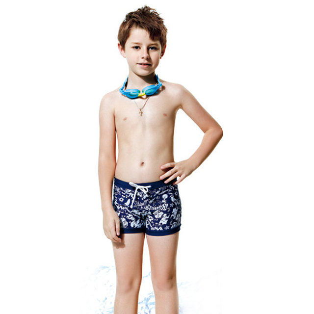 Yingfa children's boxer swim trunks, girls, boys, middle and big children's hot spring comfortable and durable swimming trunks swimsuit professional