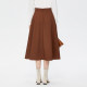 PRICH wavy A-line skirt hem waist-closed vertical cut implicit zipper simple temperament commuting skirt women