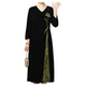 New autumn retro Chinese velvet dress fashionable middle-aged mother's temperament noble embroidered mid-length skirt