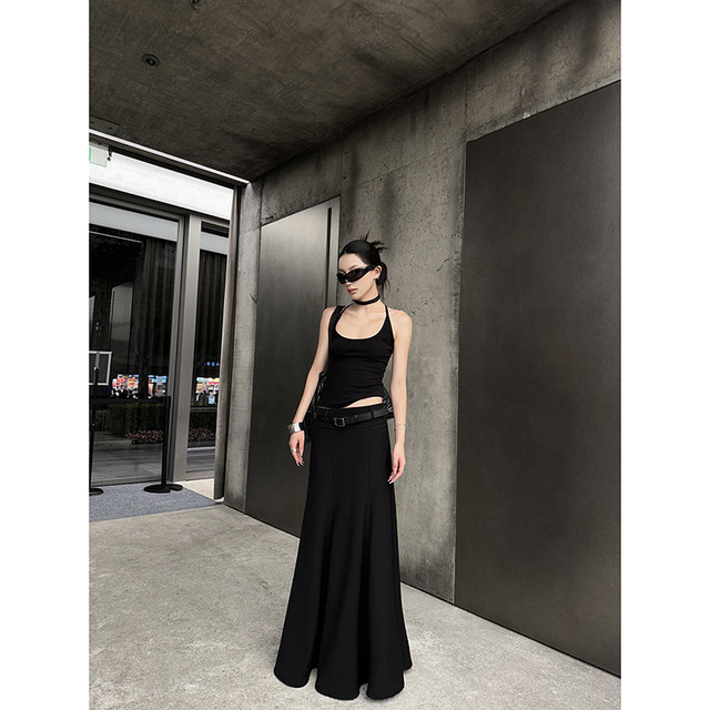 FANPTNTOX half -body skirt female summer new slim suit fishtail skirt high -waist slimming thin all -match long skirt