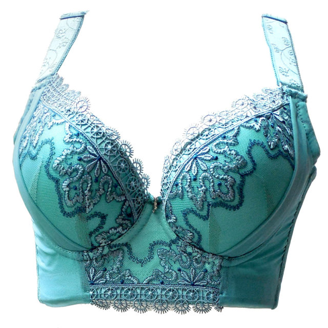 Drain female gathered underwear six -discharge with steel circle beautiful back corset to adjust the embroidery sexy bra on the BC cup
