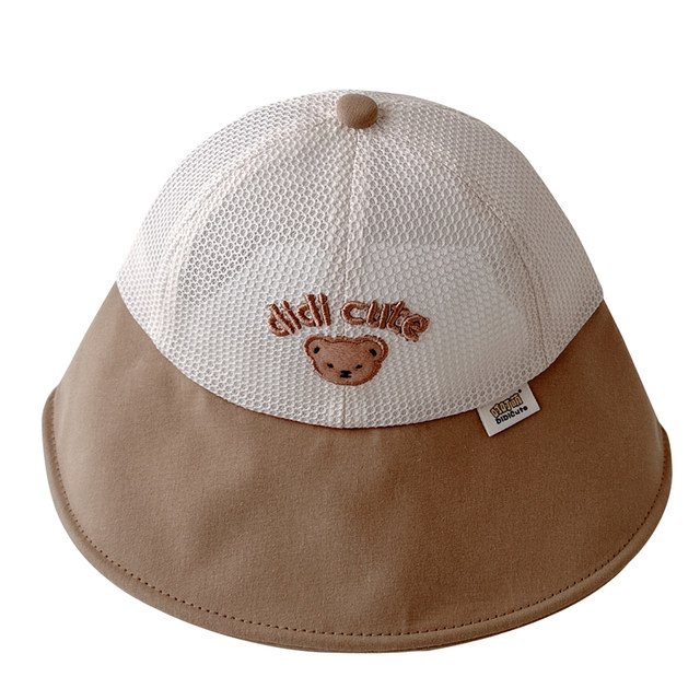 Baby sun hat for summer thin small-month-age men and women's breathable fisherman hat baby sun protection hat 2025 new style
