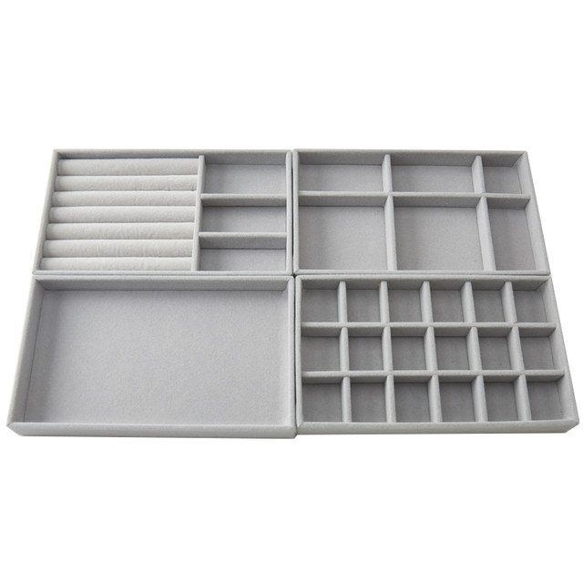 Acrylic drawer velvet cloth tray jewelry box small jewelry earrings earrings ring earrings necklace storage box