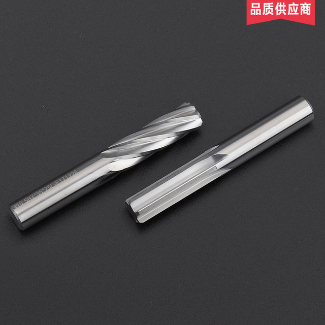 Genuine Zechuan 58-degree tungsten steel reamer straight groove/spiral H7 CNC cemented carbide straight handle extension machine reamer