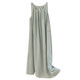 French holiday style neck halter sleeveless vest dress for women's summer niche loose slim pleated beach skirt