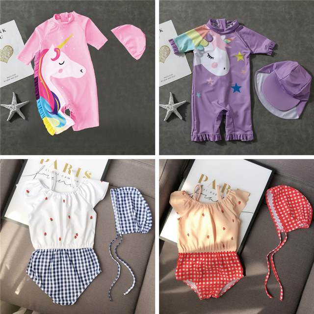 Children's swimsuit girl girl Korean cute skirt swimming clothes baby baby conjoined child princess bikini