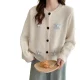 
2025 autumn and winter new sweet loose flower knitted women's cardigan Korean three-dimensional embroidery craft sweater women's jacket