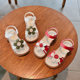 Sandalias de cuero genuino para niñas, Estilo Princesa de flores, novedad de verano 2024, Sandalias planas informales para niños, zapatos de playa con punta abierta