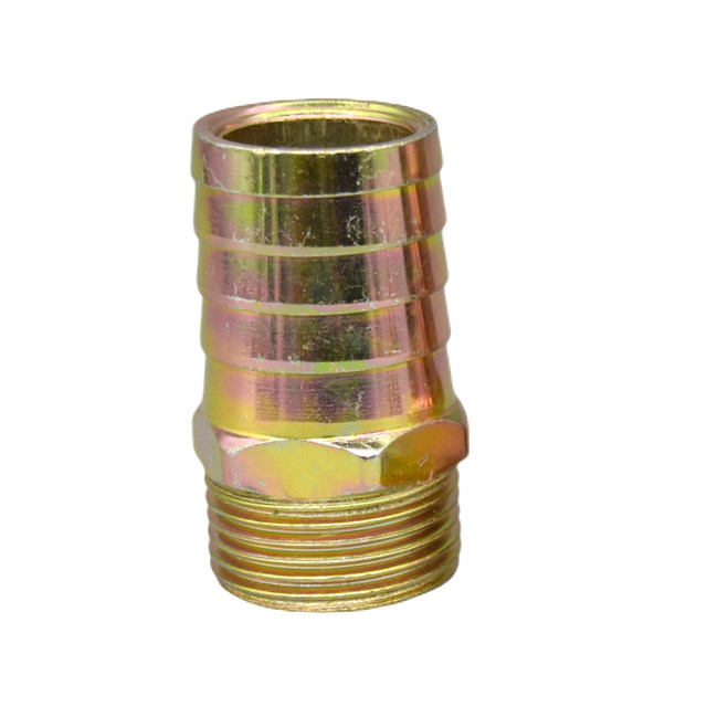 Iron pagoda connector carbon steel galvanized external tooth British thread quick connector leather pipe high pressure oil pipe hose quick plug