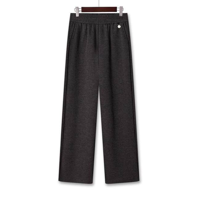 Mom's spring clothes new straight-leg pants trousers elastic waist fashionable middle-aged and elderly women's pants loose grandma casual pants