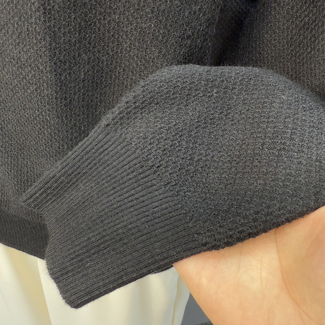 
Middle-aged mother wears autumn lapel sweater for women long-sleeved tops for middle-aged and elderly clothes loose thin bottoming shirt