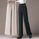 Mom's spring clothes new straight-leg pants trousers elastic waist fashionable middle-aged and elderly women's pants loose grandma casual pants