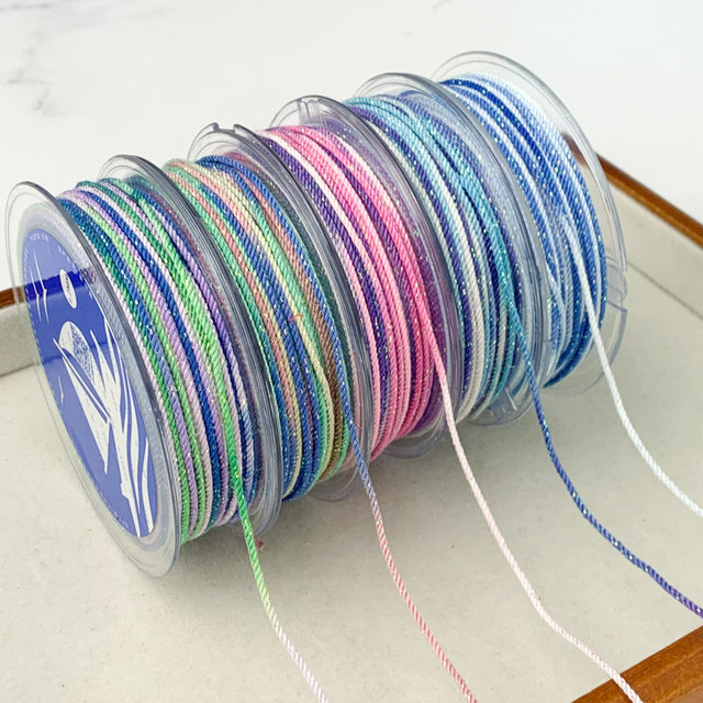 New product Tibetan hand-rubbing cotton thread 1.2mm segment dyed cotton rope Fantasy flashing starry sky rope new Chinese style cultural and entertainment thread