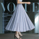 Black new net gauze skirt women's summer skirt skirt skirt small fat MM high waist temperament