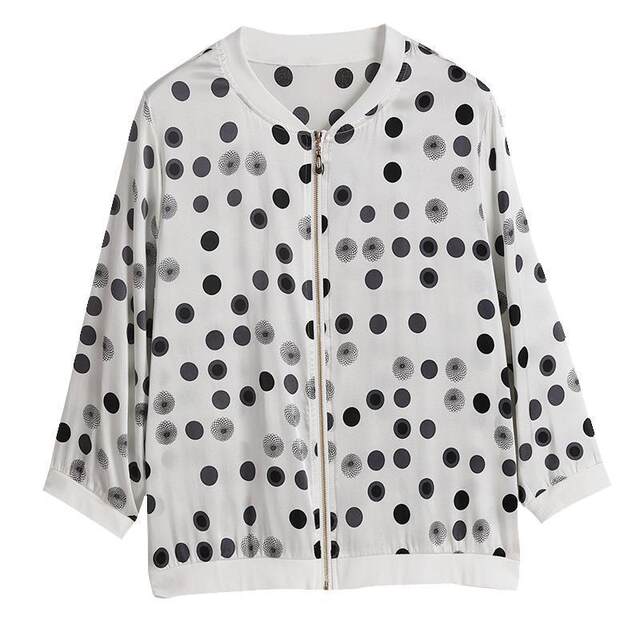 Large size loose UV protection short jacket for women summer print thin chiffon cycling long sleeve sun protection clothes for women
