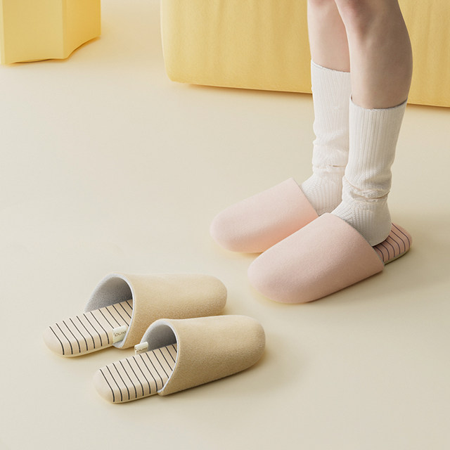 Pu Xiyungan couple's soft-soled cotton slippers for women in autumn and winter anti-slip bedroom silent slippers to keep warm at home and indoor cotton slippers