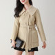 
Double-sided cashmere coat for women 2024 autumn and winter Korean mid-length high-end loose small Australian wool jacket