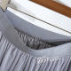 Gray black ears with lace spliced ​​mesh cake skirt for women 2025 spring and summer design puffy princess long skirt