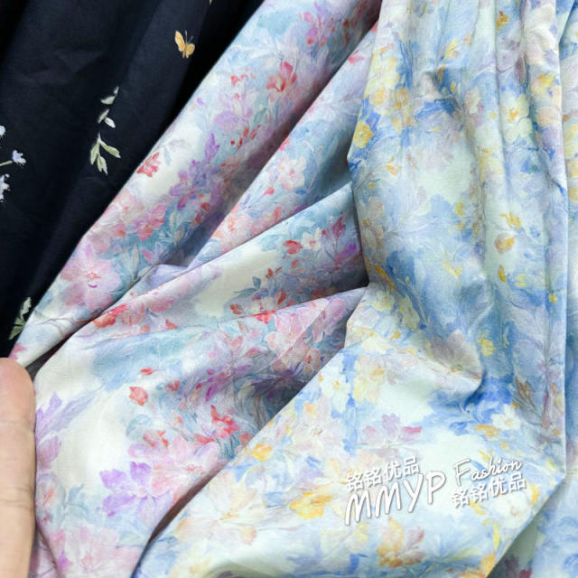 Retro oil painting style floral skirt for women in spring and summer 2025 high-waisted slim printed skirt A-line skirt large umbrella skirt
