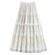 Spring beautiful long white lace tulle skirt cake skirt women's 2025 new skirt skirt long skirt
