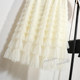 Summer new high -waisted apricot layer mesh cake skirt skirt skirt women's small sloping skirt skirt in the skirt
